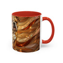 Amber Bulldog Stained Glass Style Mug
