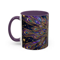 Celestial Peacock Stained Glass Style Mug