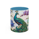 Blooming Peacock Stained Glass Style Mug