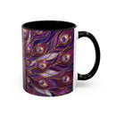 Purple Peacock Stained Glass Style Mug
