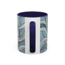 Mystical Blue Wolf Stained Glass Style Mug