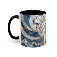 Moonlight Great Pyrenees Stained Glass Style Mug