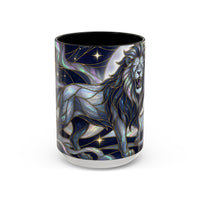 Celestial Lion Stained Glass Style Mug