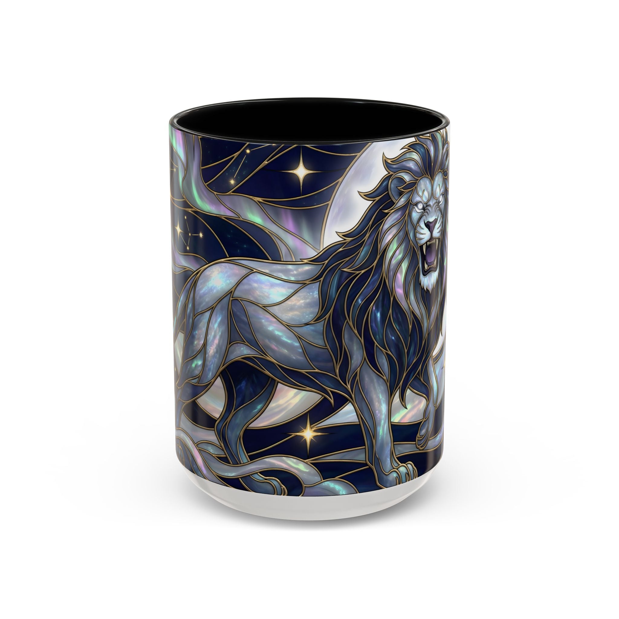 Celestial Lion Stained Glass Style Mug