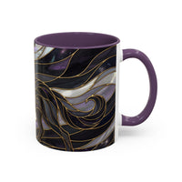 Obsidian Wolf Stained Glass Style Mug
