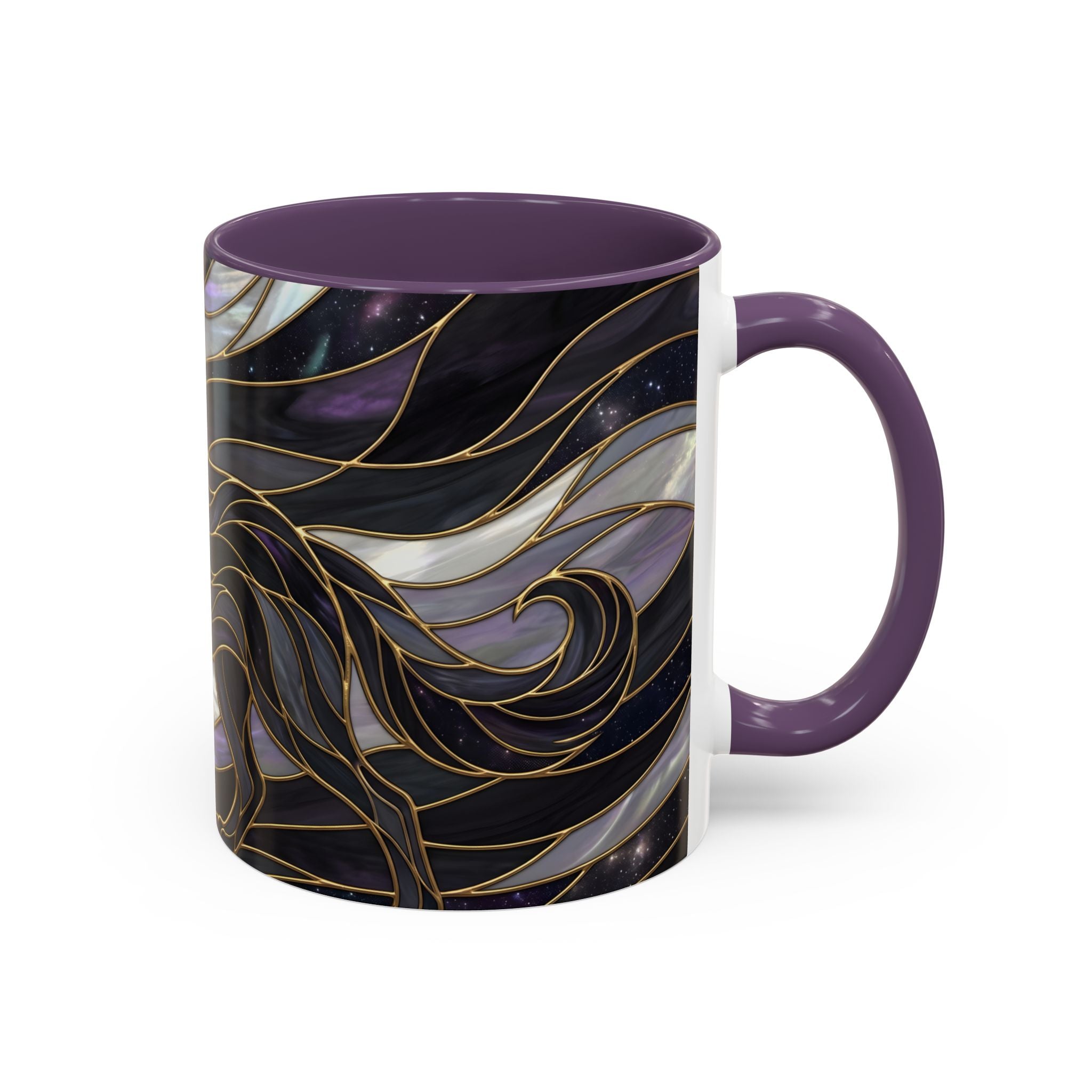 Obsidian Wolf Stained Glass Style Mug