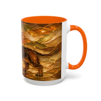 Golden Dachshund Stained Glass Style Mug