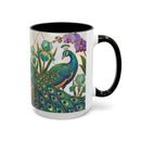 Garden Peacock Stained Glass Style Mug