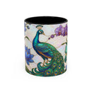 Blooming Peacock Stained Glass Style Mug