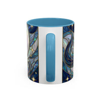 Sapphire Wolf Stained Glass Style Mug