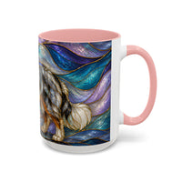 Celestial Australian Shepherd Stained Glass Style Mug