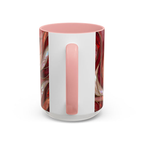 Scarlet Bloom Hummingbird Stained Glass Style Mug