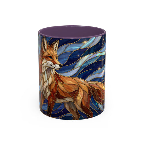 Midnight Fox Stained Glass Style Mug