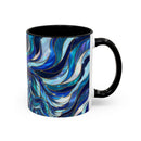 Cobalt Wolf Family Stained Glass Style Mug