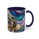Celestial Australian Shepherd Stained Glass Style Mug