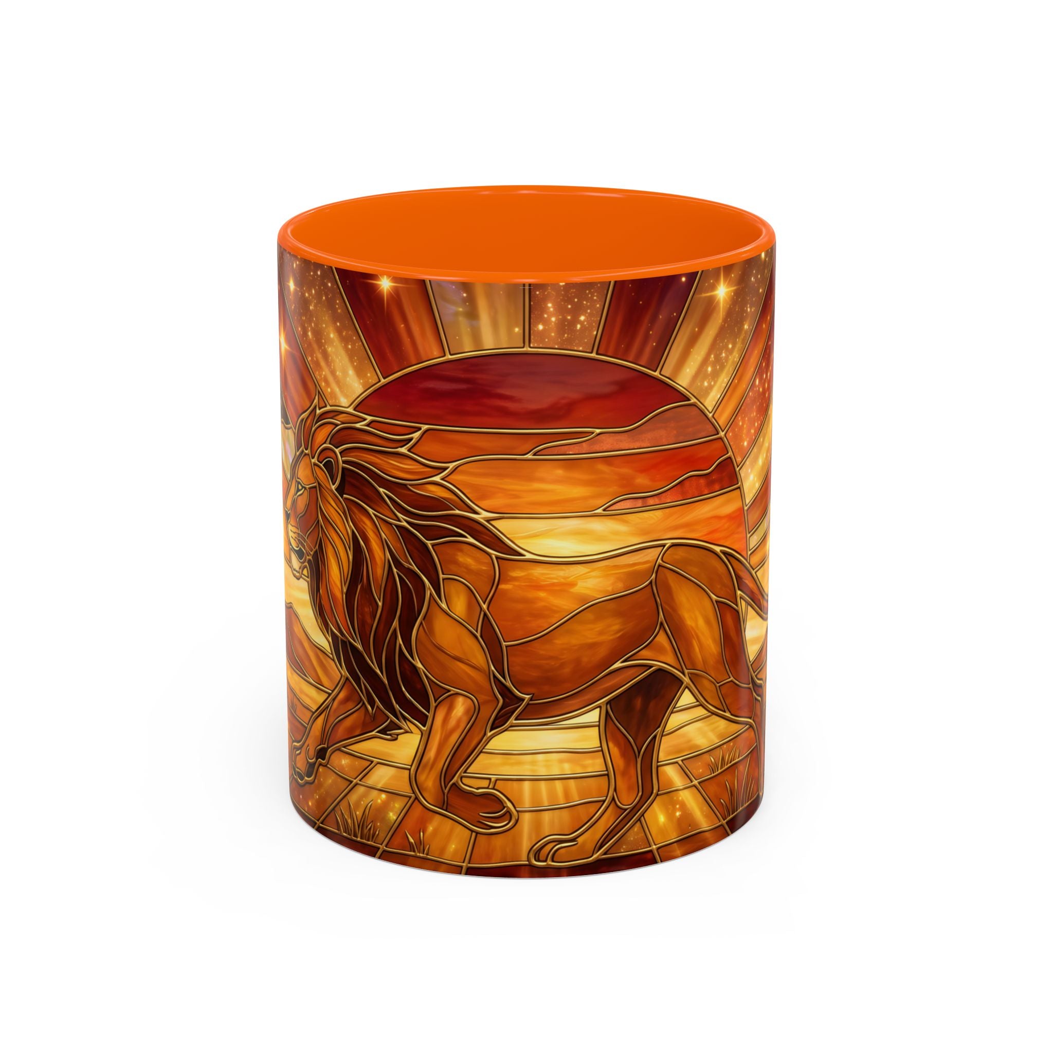 Savannah Lion Stained Glass Style Mug