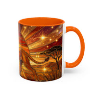 Savannah Lion Stained Glass Style Mug