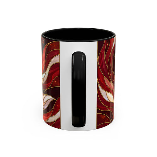 Scarlet Glow Fox Stained Glass Style Mug