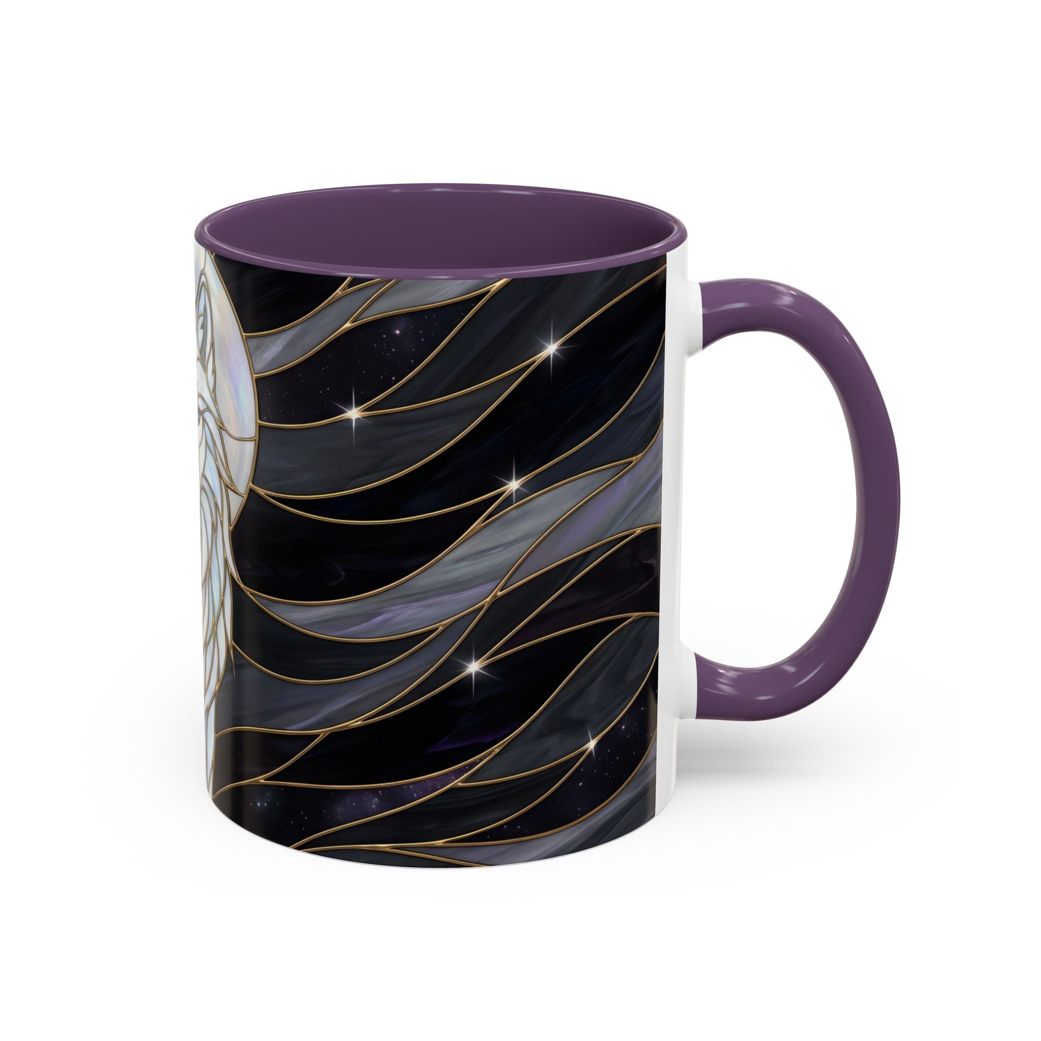 Night Wolf Stained Glass Style Mug