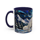 Mountain Guardian Great Pyrenees Stained Glass Style Mug