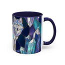Crystal Wolf Stained Glass Style Mug