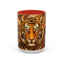 Amber Tiger Stained Glass Style Mug