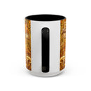 Golden Sakura Lion Stained Glass Style Mug