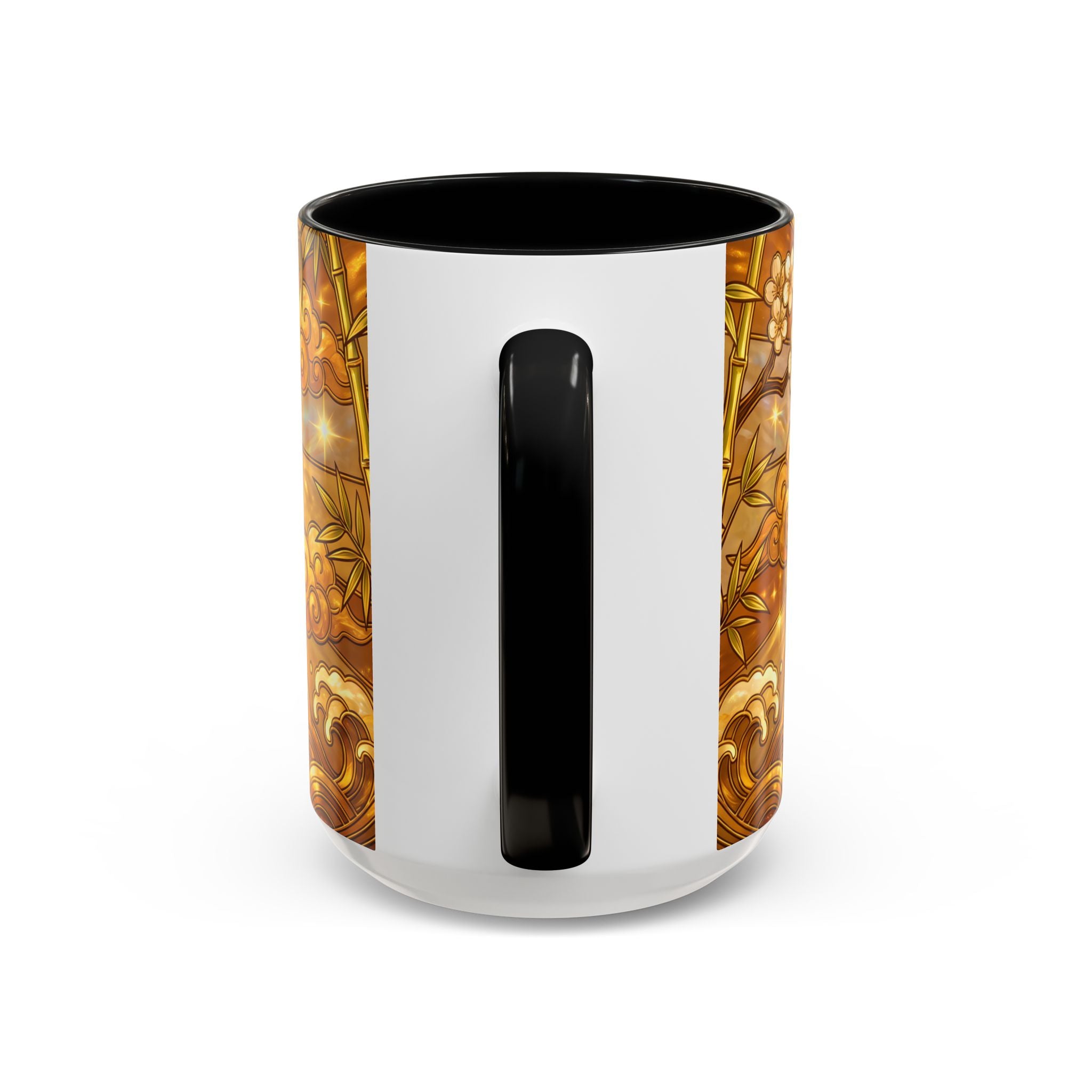 Golden Sakura Lion Stained Glass Style Mug