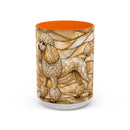 Golden Glow Poodle Stained Glass Style Mug
