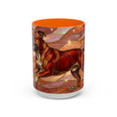 Warm Ember Staffy Stained Glass Style Mug