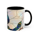 Minimal Peacock Stained Glass Style Mug