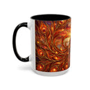 Sunset Peacock Stained Glass Style Mug