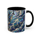 Storm Sky Wolf Stained Glass Style Mug