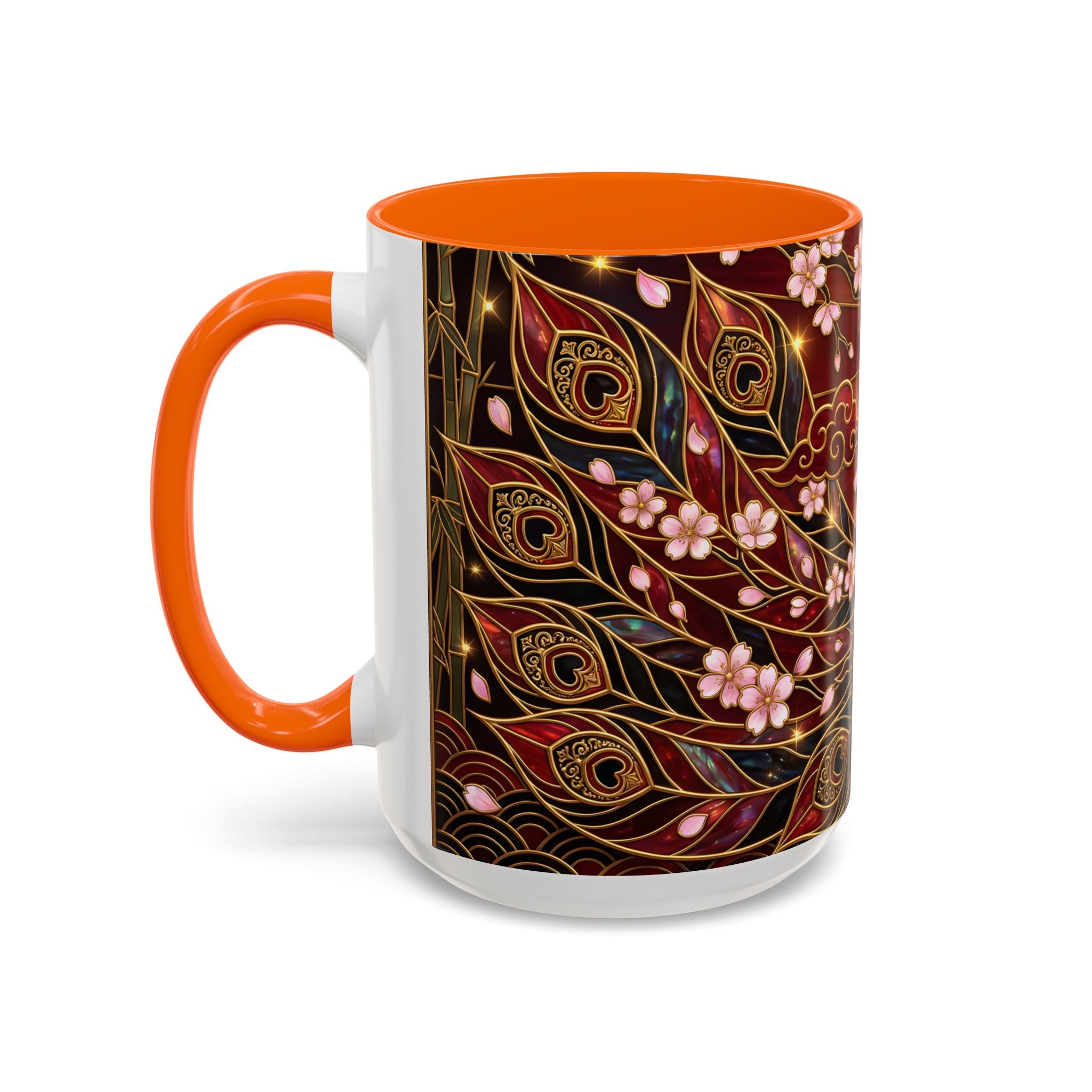 Sakura Peacock Stained Glass Style Mug