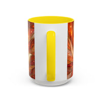 Orange Glow Fox Stained Glass Style Mug