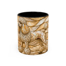 Golden Glow Poodle Stained Glass Style Mug
