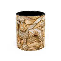 Golden Glow Poodle Stained Glass Style Mug