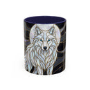 Night Wolf Stained Glass Style Mug
