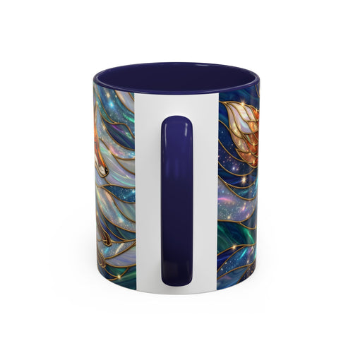 Celestial Running Fox Stained Glass Style Mug