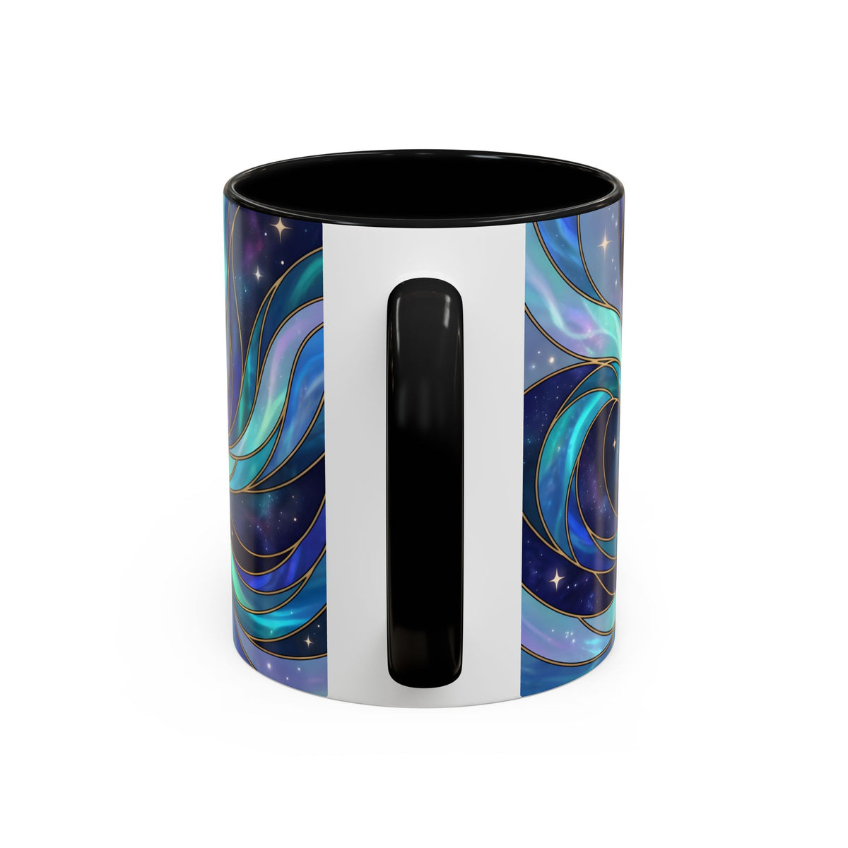 Aurora Wolf Stained Glass Style Mug