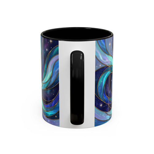 Aurora Wolf Stained Glass Style Mug