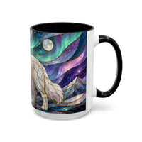 Aurora Peaks Great Pyrenees Stained Glass Style Mug