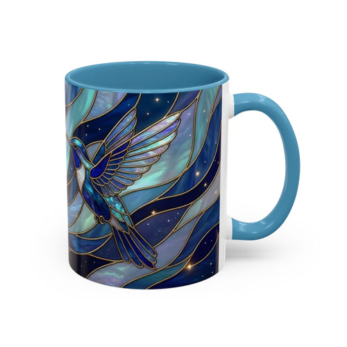Midnight Hummingbird Stained Glass Style Mug