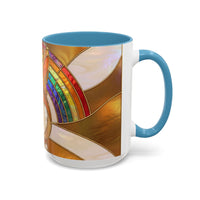 Rainbow Corgi Butt Stained Glass Style Mug
