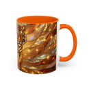 Golden Tiger Stained Glass Style Mug