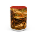 Golden Dachshund Stained Glass Style Mug