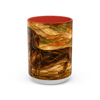 Golden Dachshund Stained Glass Style Mug