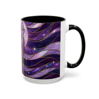 Amethyst Wolf Stained Glass Style Mug