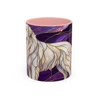 Amethyst Great Pyrenees Stained Glass Style Mug