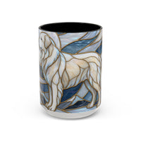 Moonlight Great Pyrenees Stained Glass Style Mug